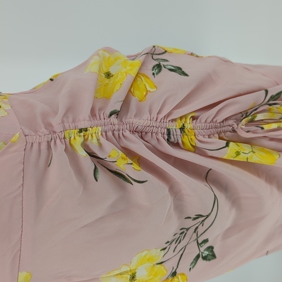 Forever 21 Floral Ruffle Dress Pink S cottagecore bohemian summer wedding spring - Picture 5 of 9